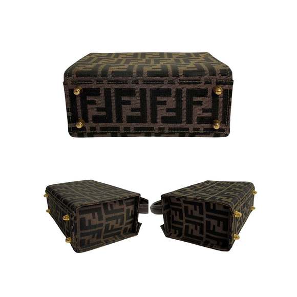 Fendi Women's Convertible Push Lock Box Bag in Brown in Brown - Picture 7 of 10